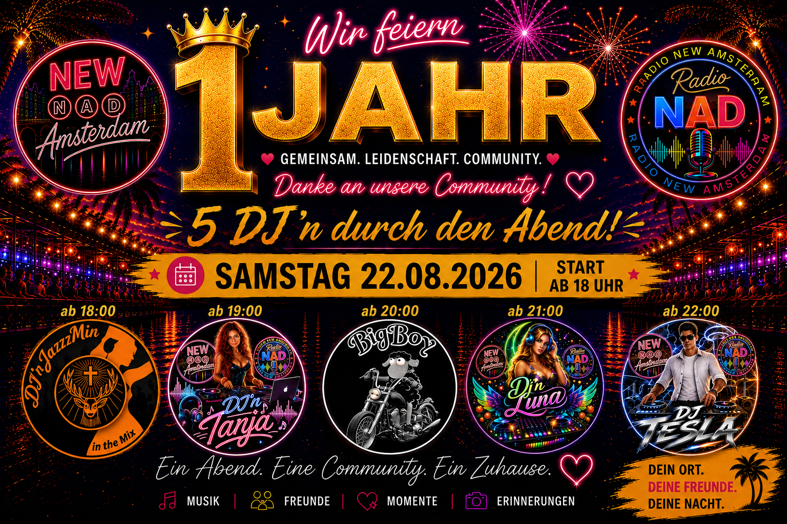 Jubiläum 1 Jahr New Amsterdam | NAD