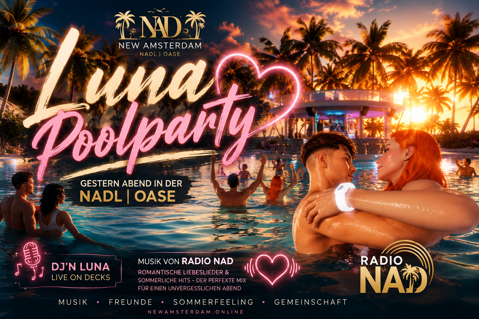 New Amsterdam - 08.07.2026 Luna's Poolparty | NADL Oase