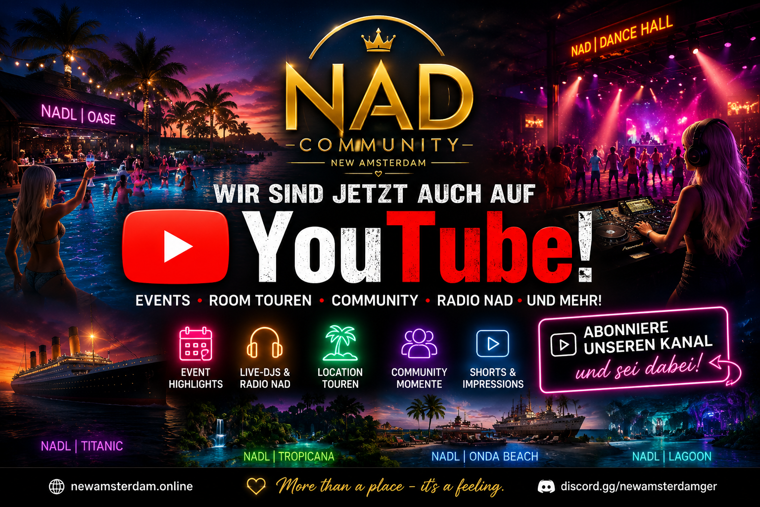 New Amsterdam - NAD Community - YouTube Kanal