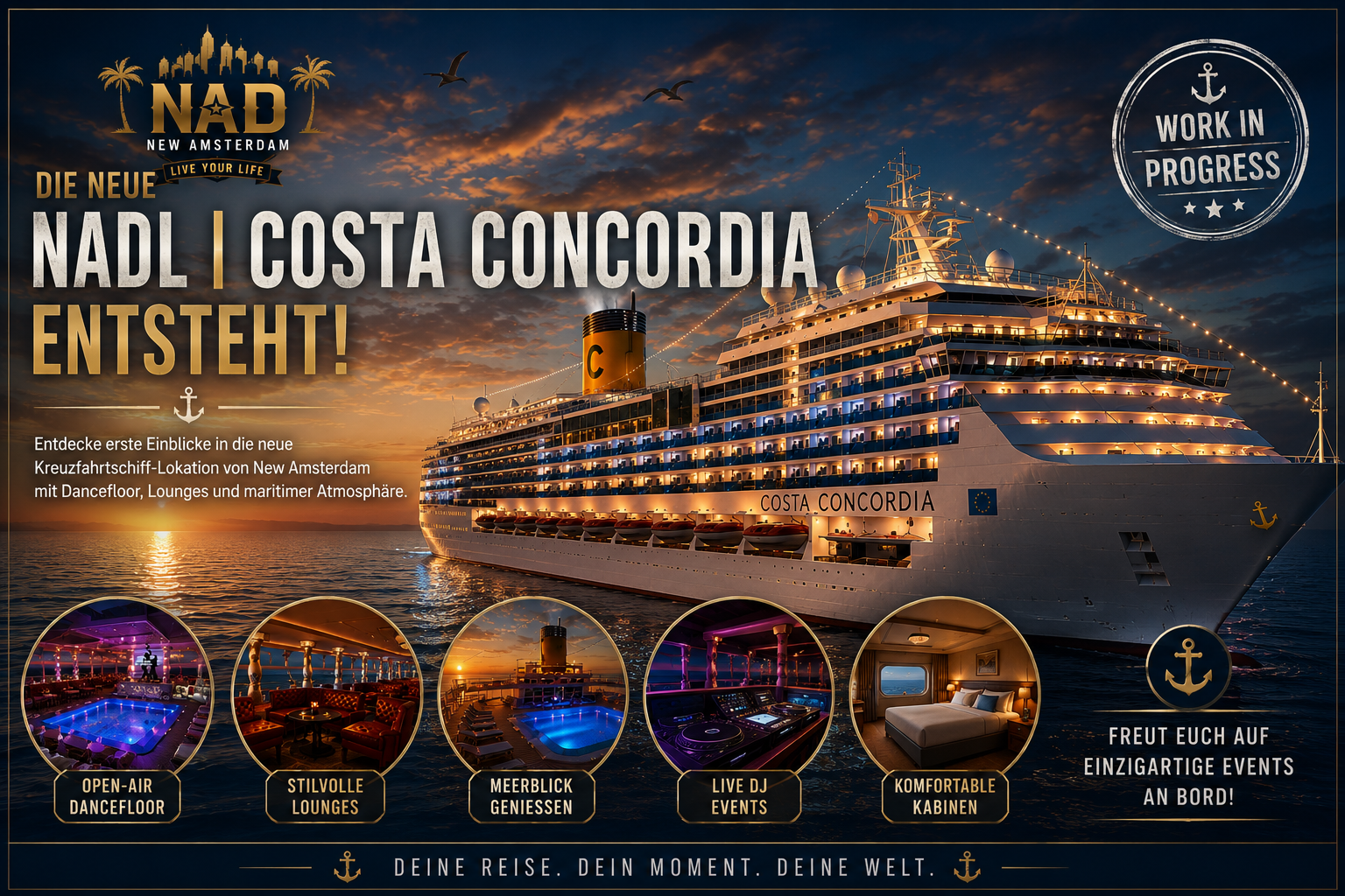 NADL - Costa concordia - New Amsterdam Lokation - NAD